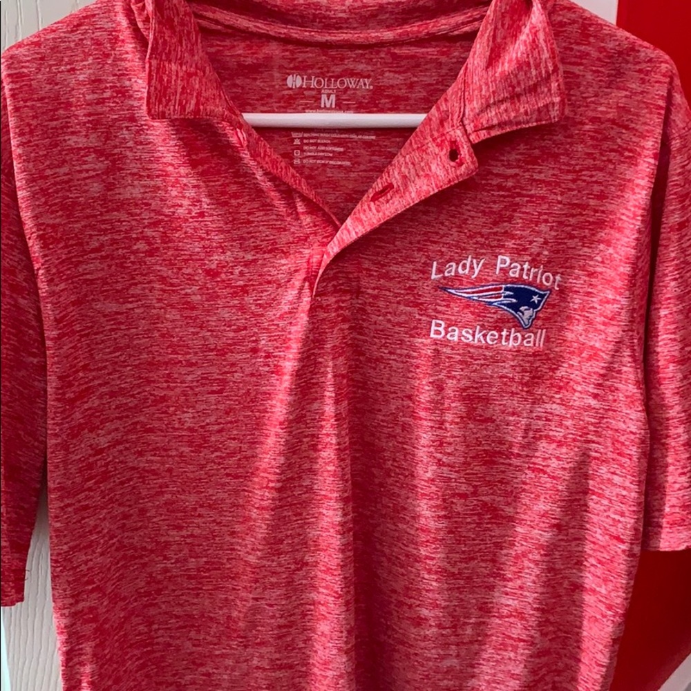 Lady Patriot Basketball shirt.